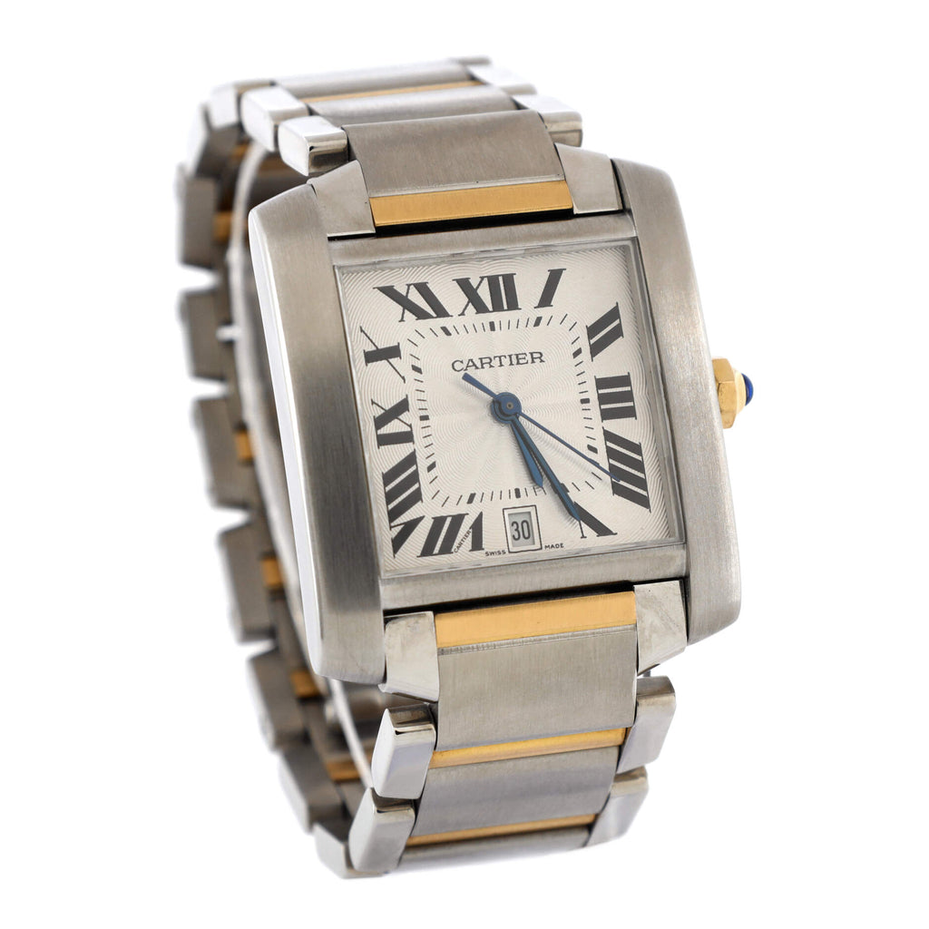 Tank Francaise Automatic Watch Stainless Steel and Yellow Gold 28