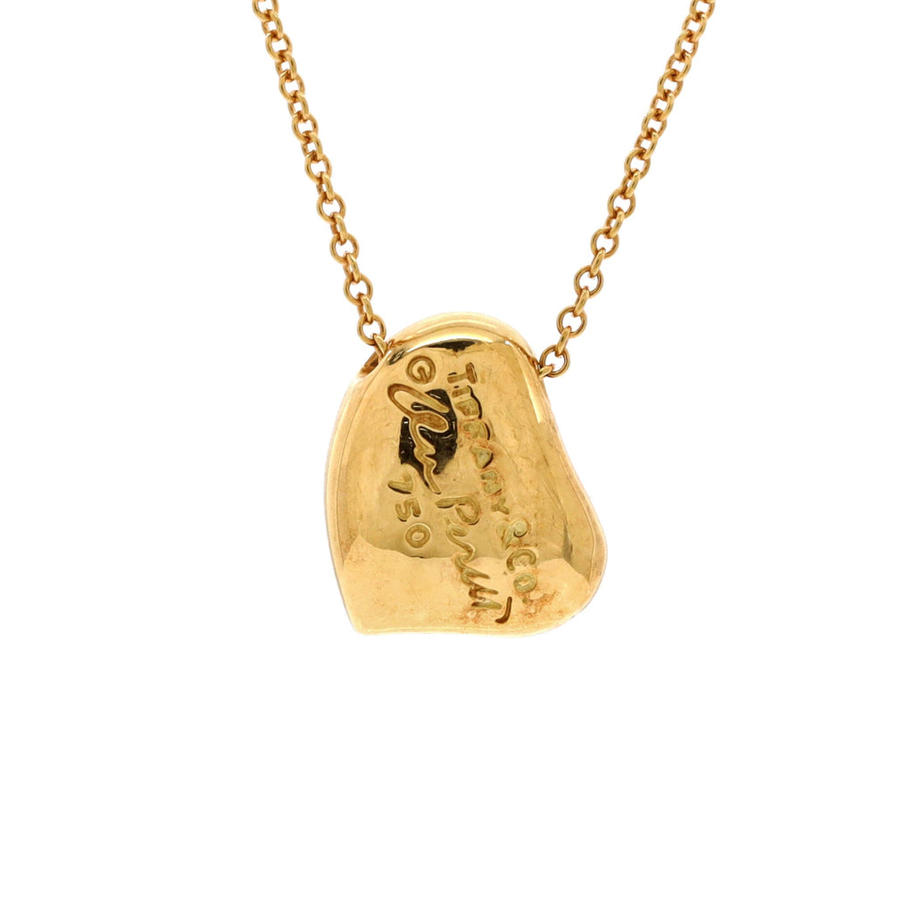Elsa Peretti Full Heart Necklace 18K Yellow Gold with Pave Diamonds