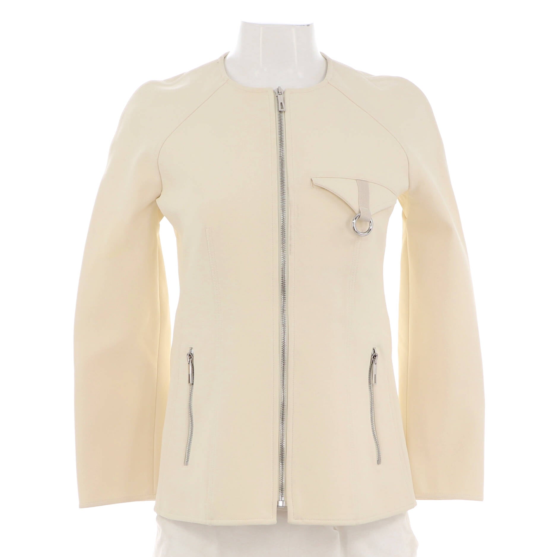 Women's Two Pocket Zip Up Raglan Jacket Viscose Blend