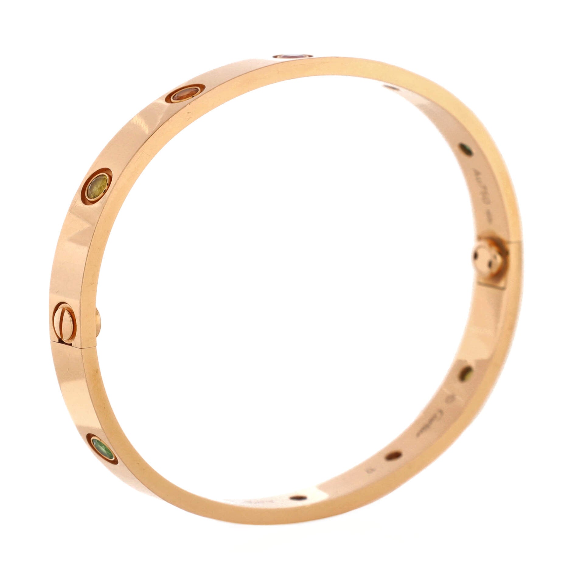 Love 10 Stone Bracelet 18K Rose Gold with Garnet, Amethyst and Sapphire