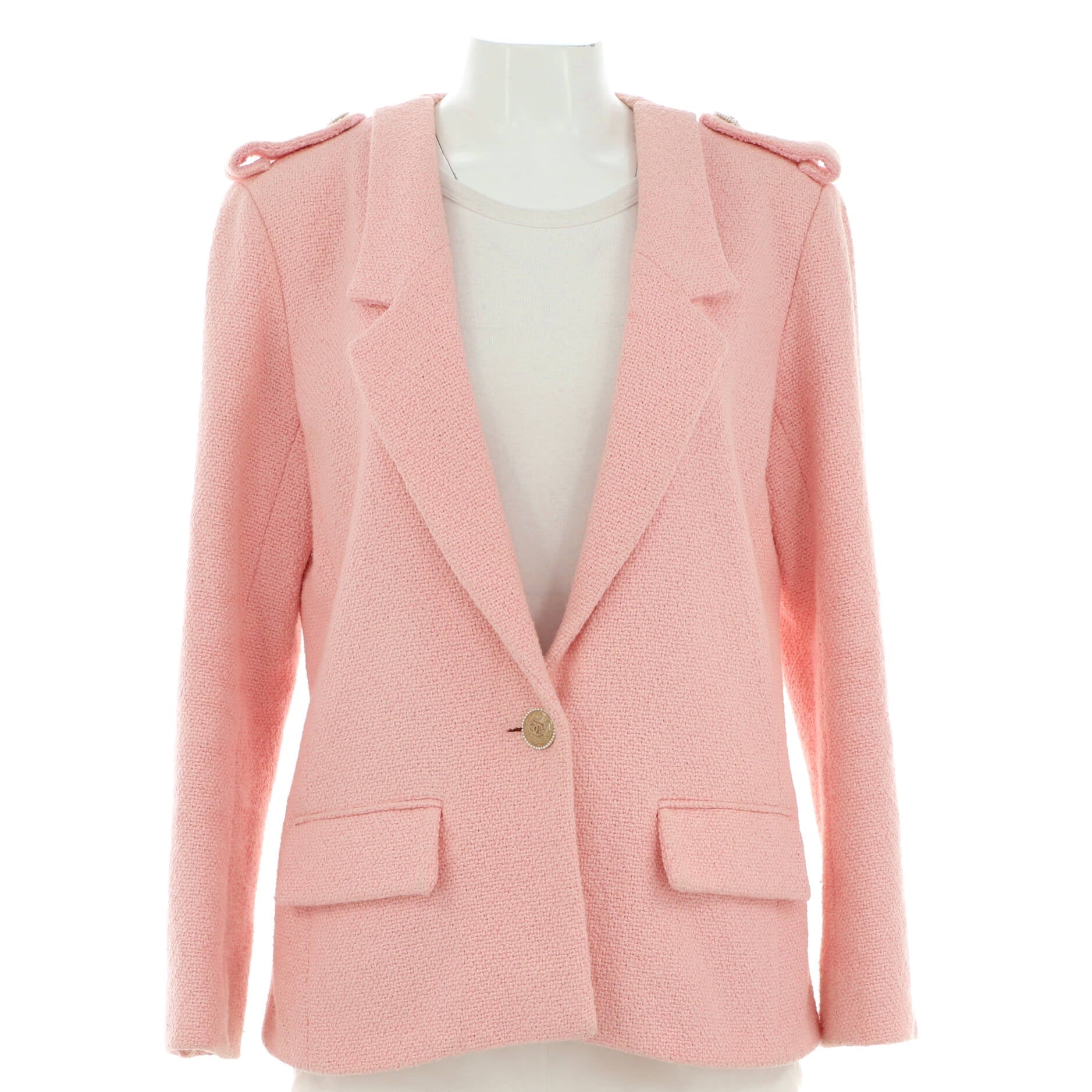 Women's Single Button Blazer Tweed
