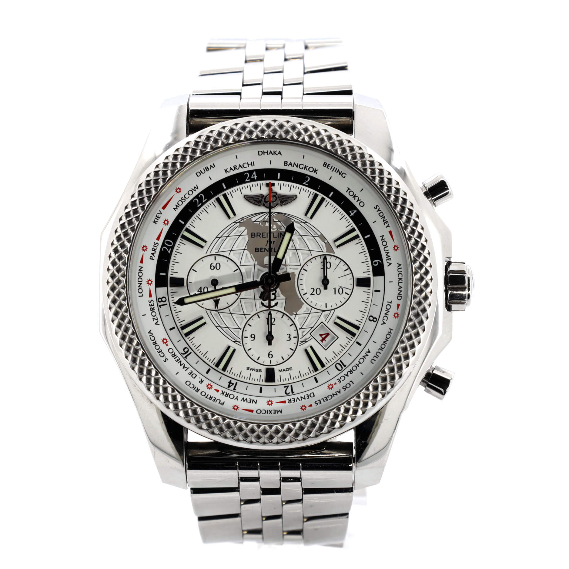 Bentley B05 Unitime Chronograph Automatic Watch Stainless Steel 49