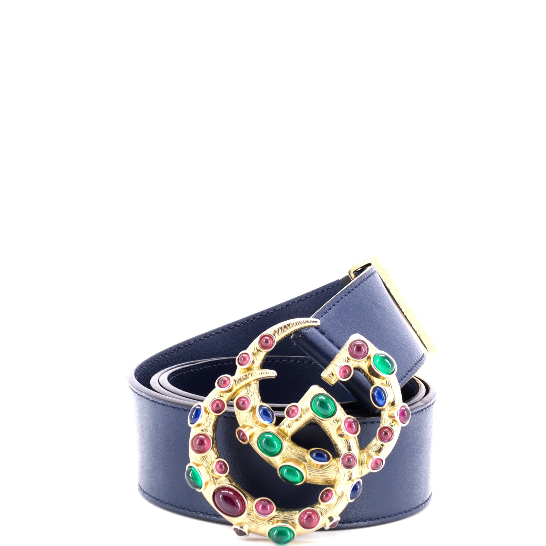 GG Marmont Belt Leather with Gripoix Wide 95
