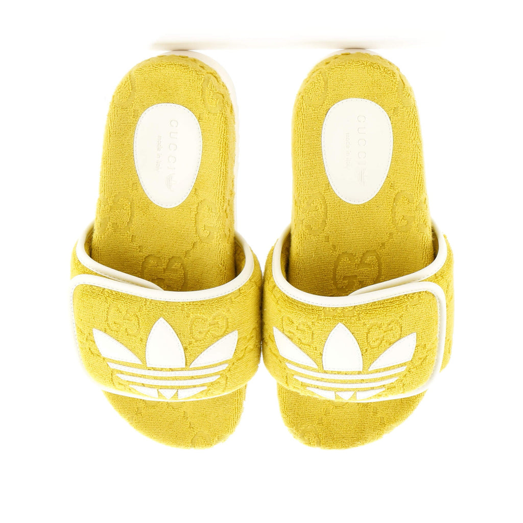 x Adidas Women's Platform Slide Sandals Terry Cloth