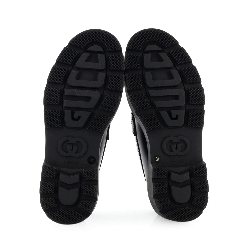Women's Rectangle Interlocking G Loafers Leather