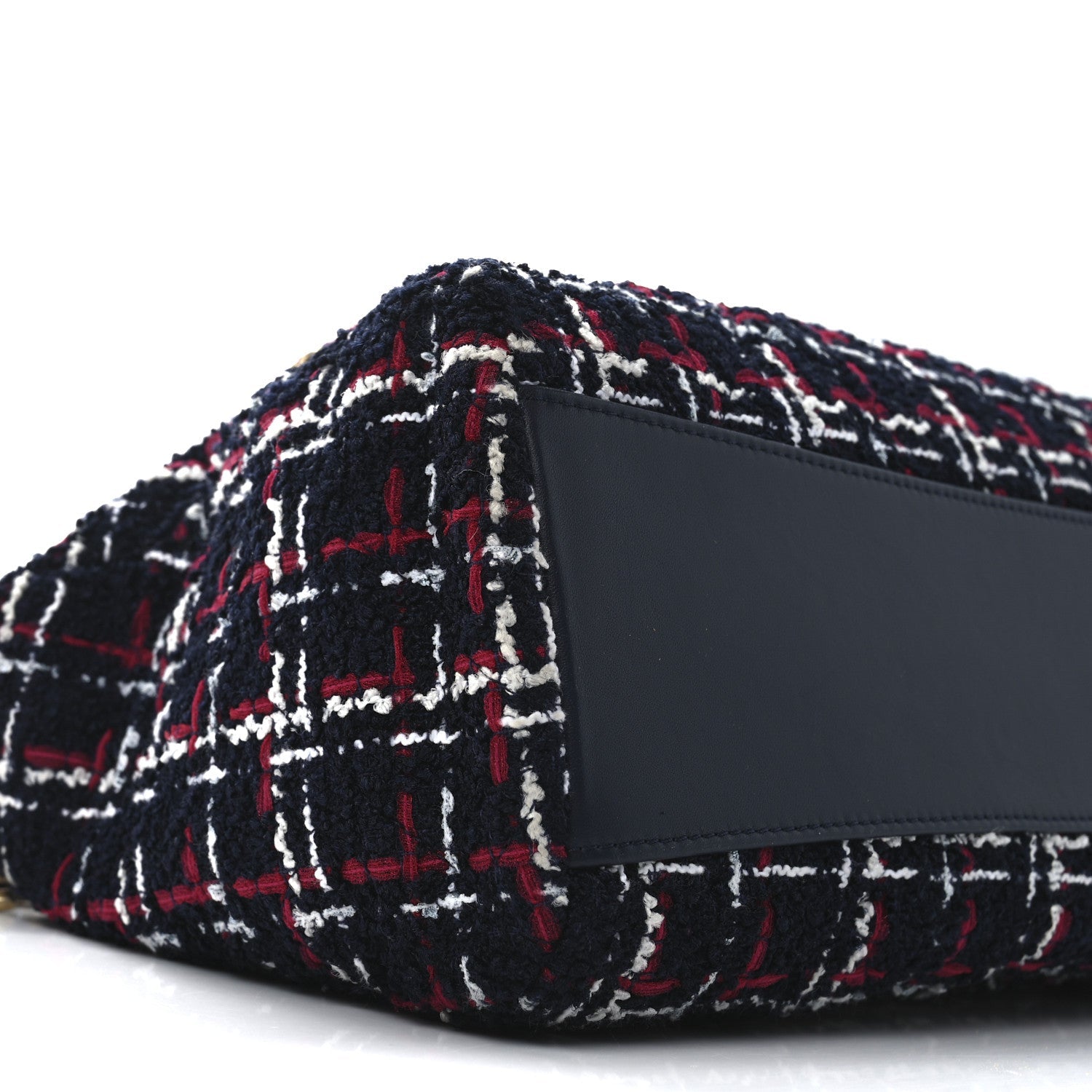 Tweed Calfskin Signe Hobo Navy Multicolor