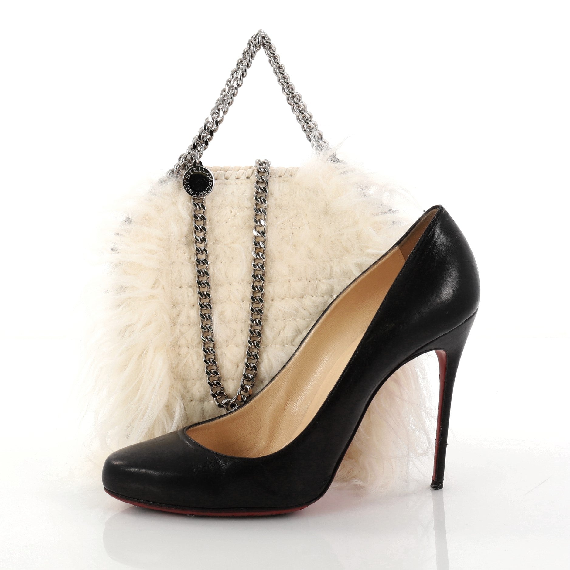 Falabella Fold Over Crossbody Bag Faux Fur Mini