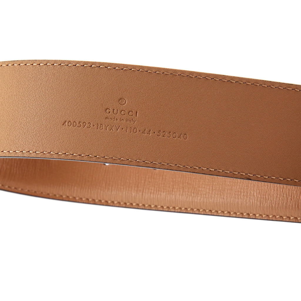 GG Marmont Monochrome Belt Leather with Enamel Wide