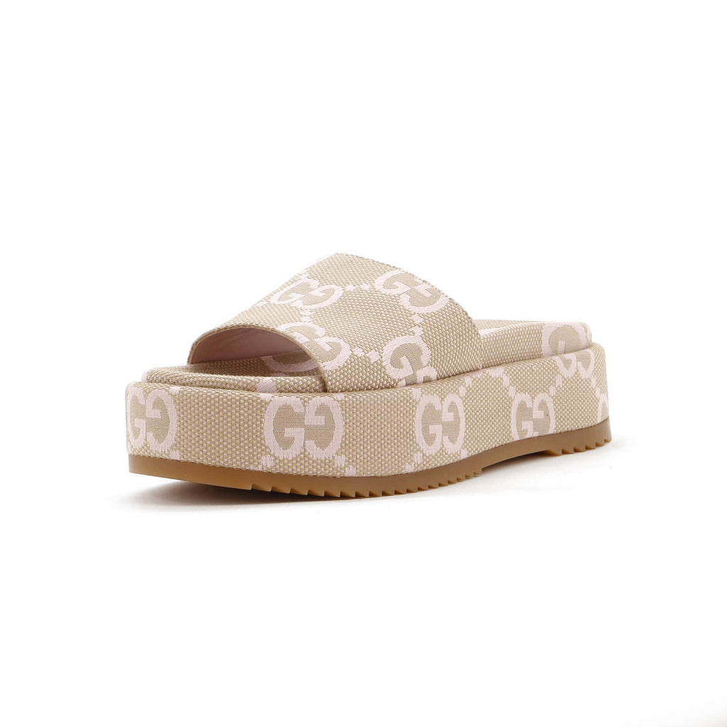 Women's Angelina Platform Slide Sandals GG Canvas