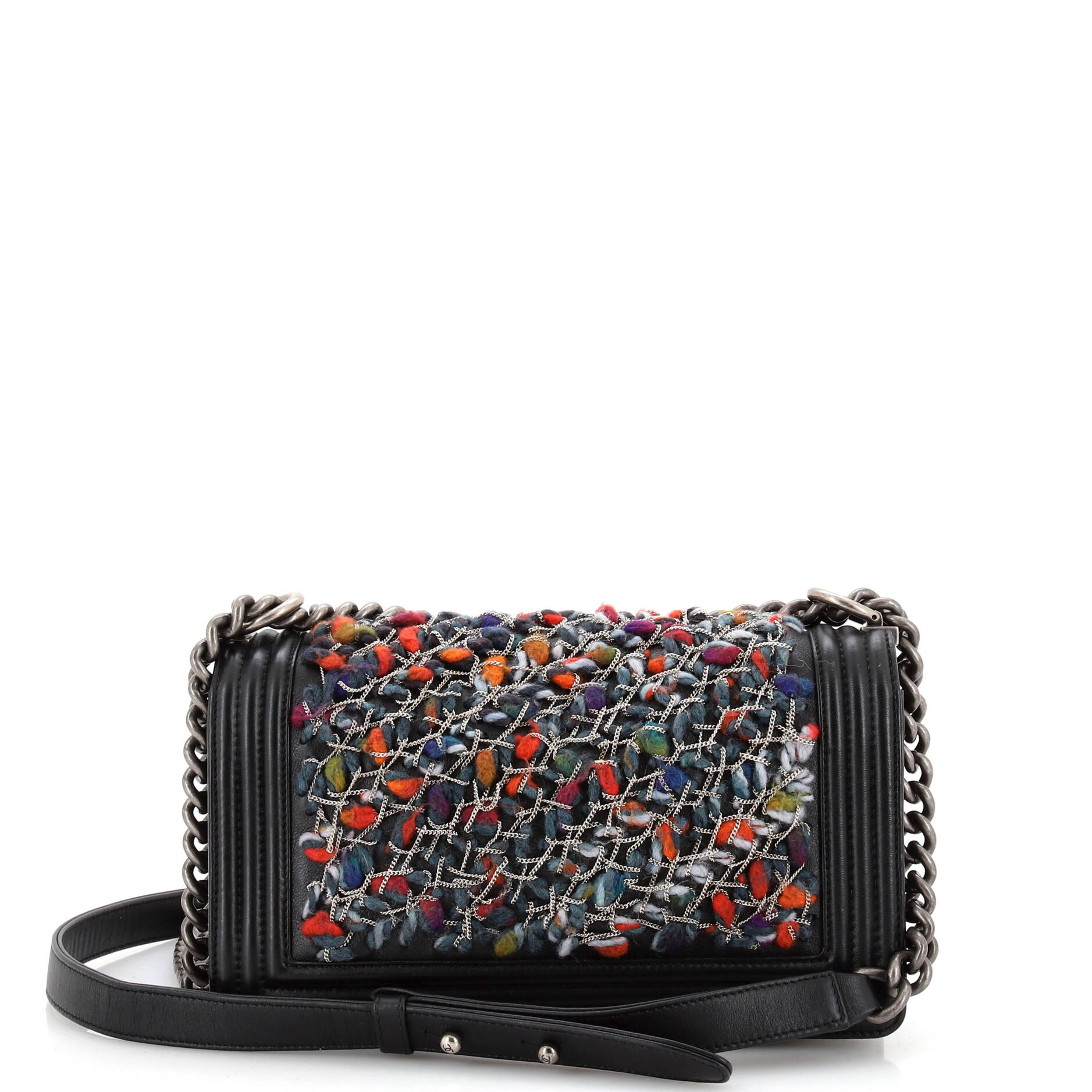 Boy Flap Bag Braided Tweed Old Medium