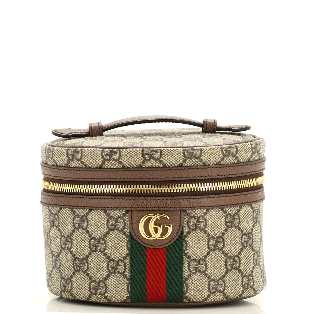 Ophidia Top Handle Cosmetic Case GG Coated Canvas Mini