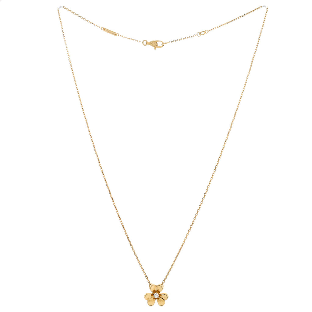 Frivole Pendant Necklace 18K Yellow Gold and Diamond Mini