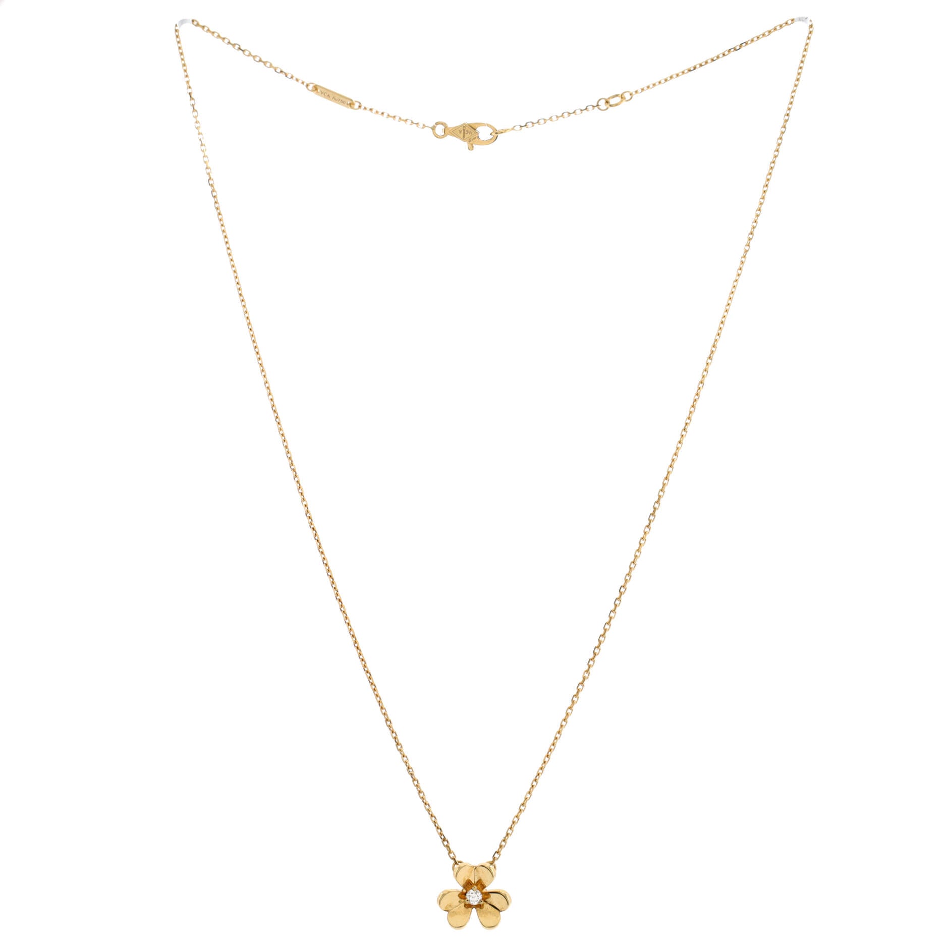 Frivole Pendant Necklace 18K Yellow Gold and Diamond Mini