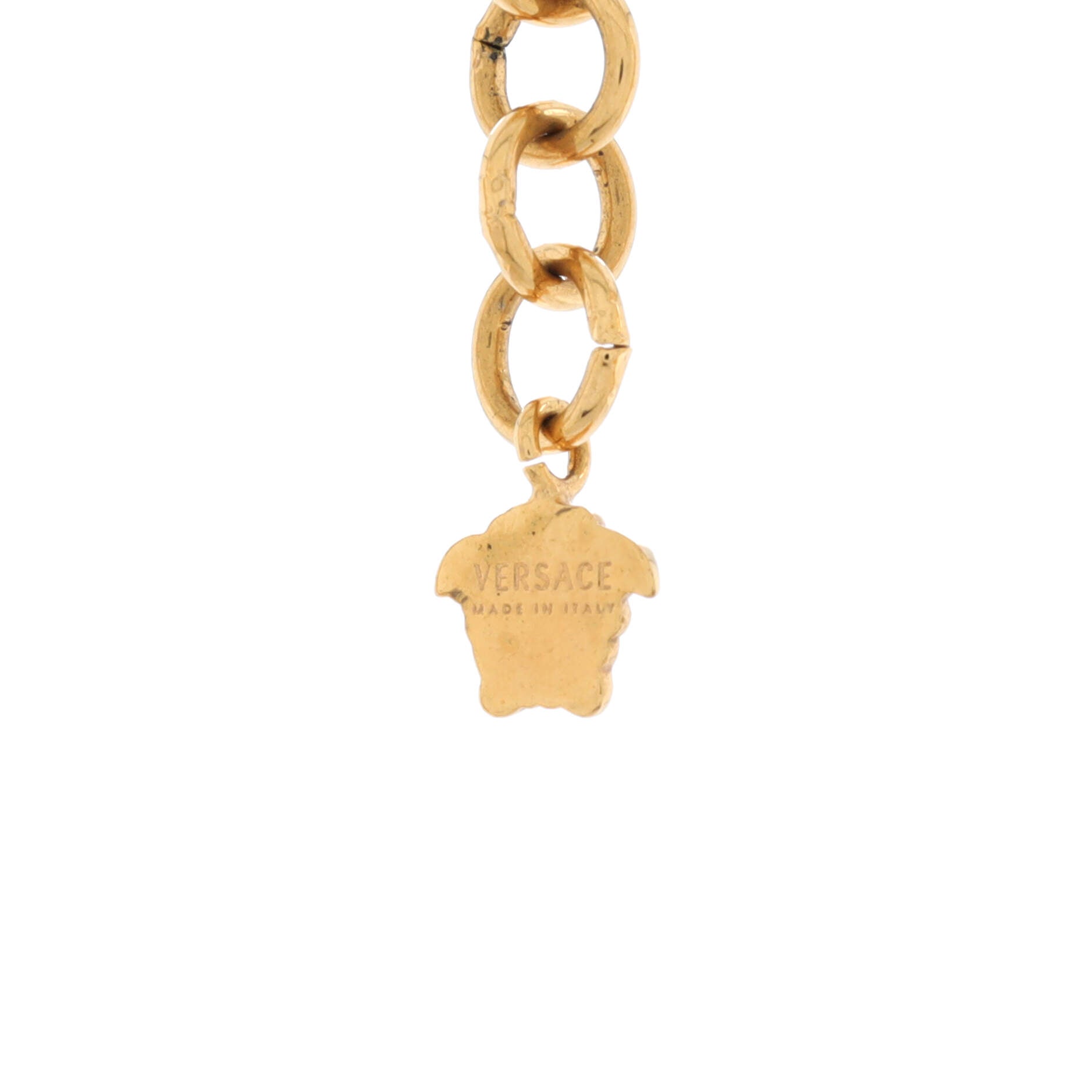Medusa Chain Pendant Necklace Metal with Crystal