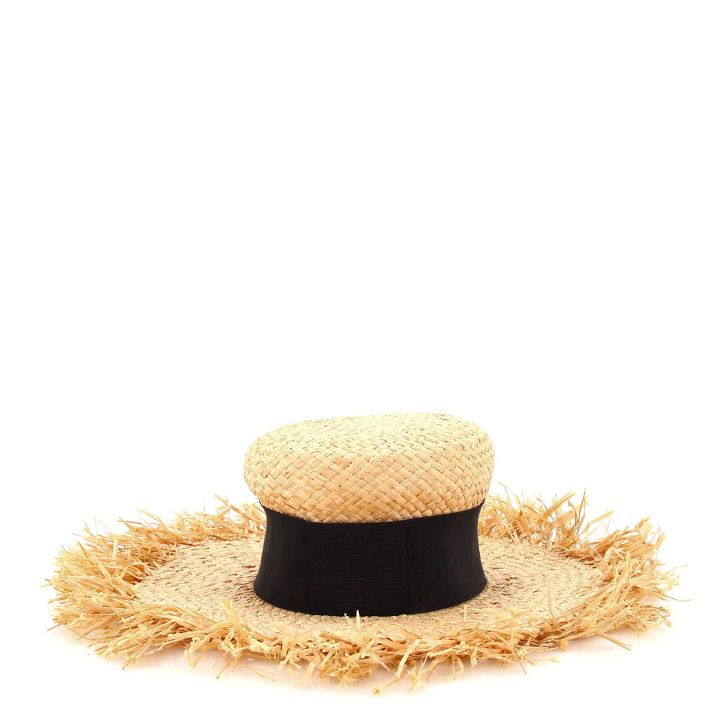 Wide Brim Fringe Sun Hat Straw