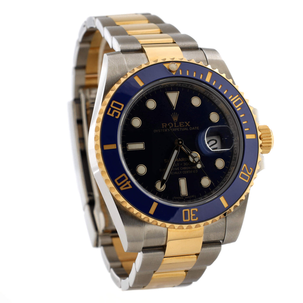 Oyster Perpetual Submariner Bluesy Date Automatic Watch Stainless Steel and Cerachrom with Yellow Gold 40