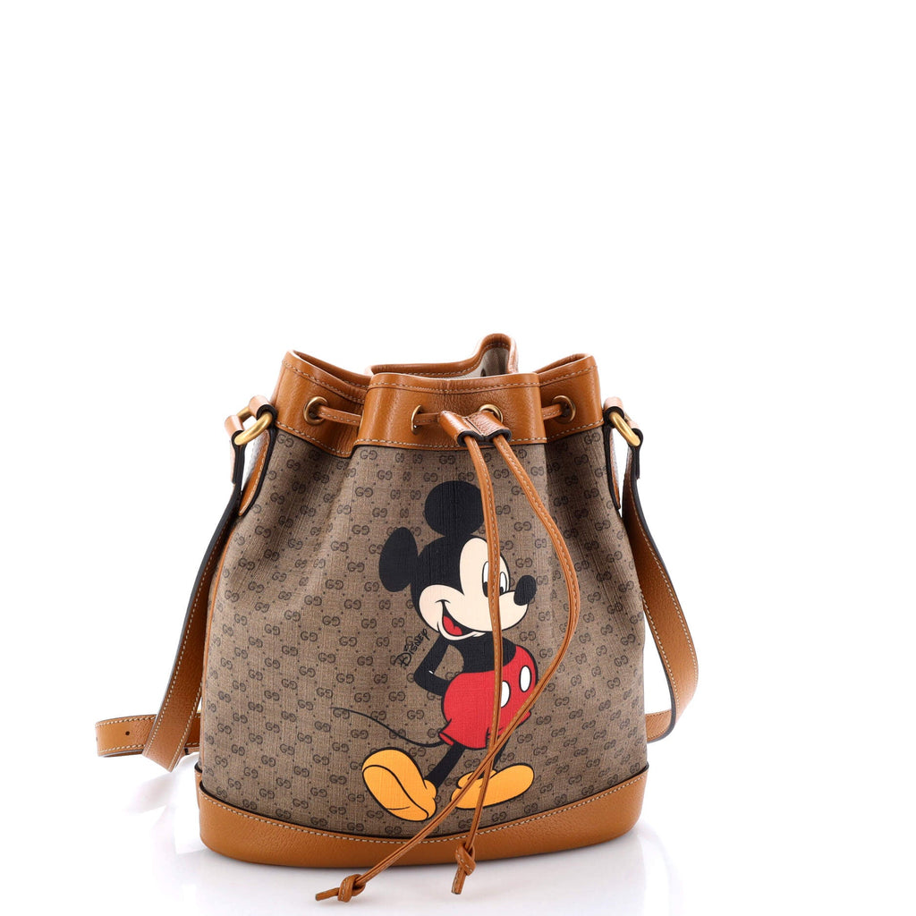 Disney Mickey Mouse Bucket Bag Printed Mini GG Coated Canvas