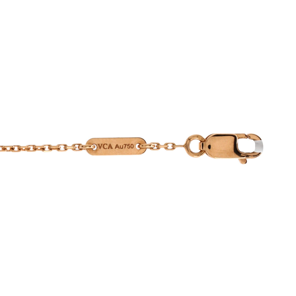Sweet Alhambra Bracelet 18K Rose Gold and Carnelian
