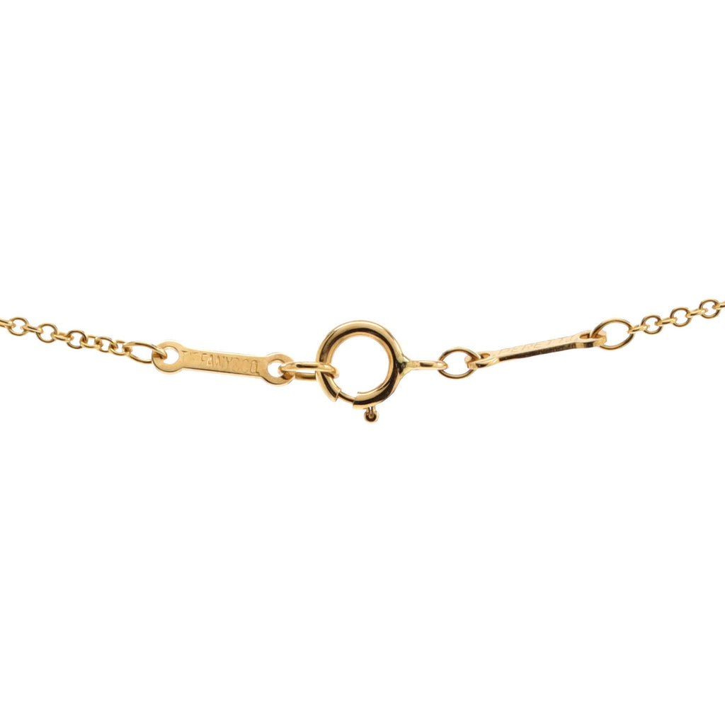 Elsa Peretti Teardrop Pendant Necklace 18K Yellow Gold with Diamonds Small