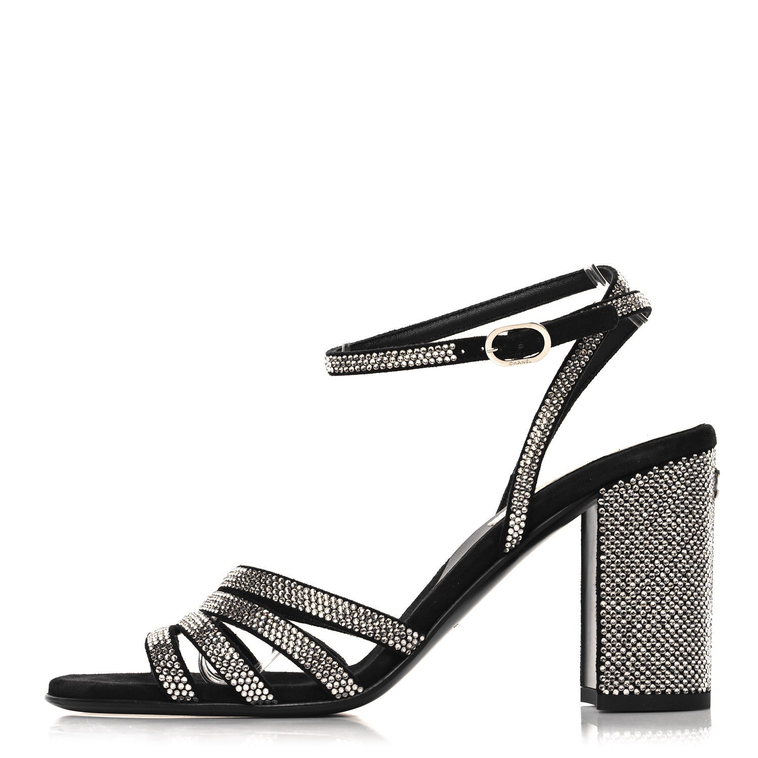 Strass Suede Pumps 38.5 Black