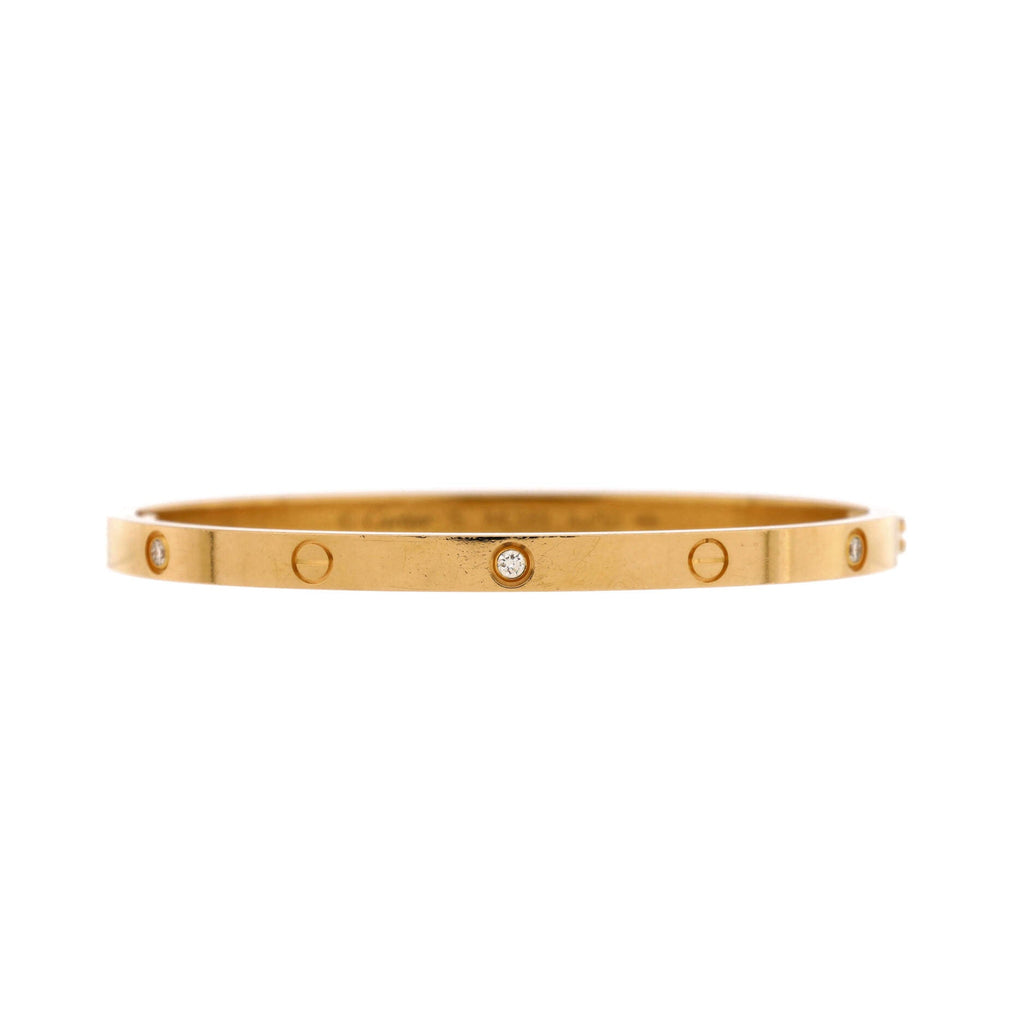 Love 6 Diamond Bracelet 18K Yellow Gold and Diamonds Small