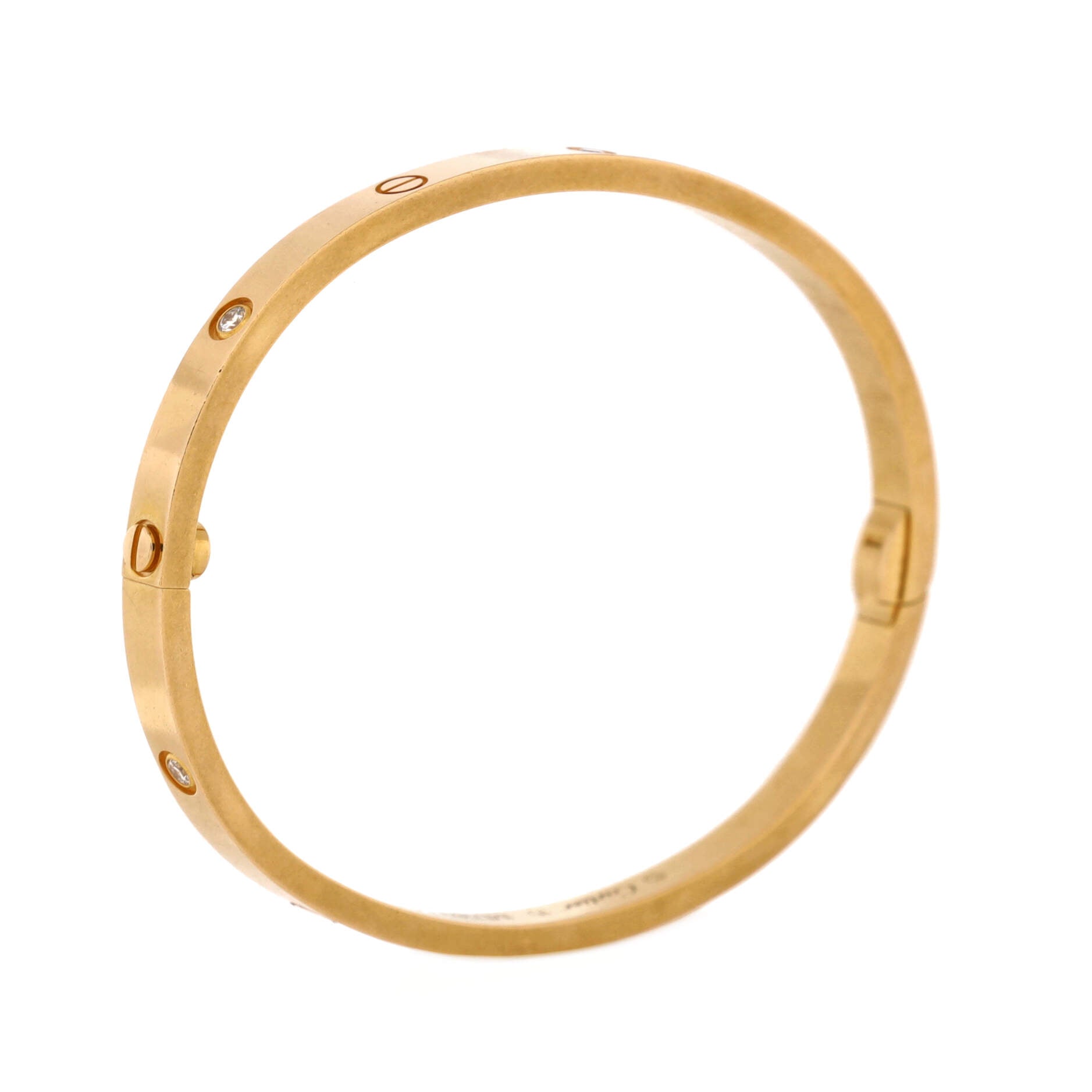 Love 6 Diamond Bracelet 18K Yellow Gold and Diamonds Small