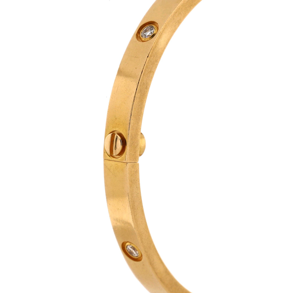 Love 6 Diamond Bracelet 18K Yellow Gold and Diamonds Small