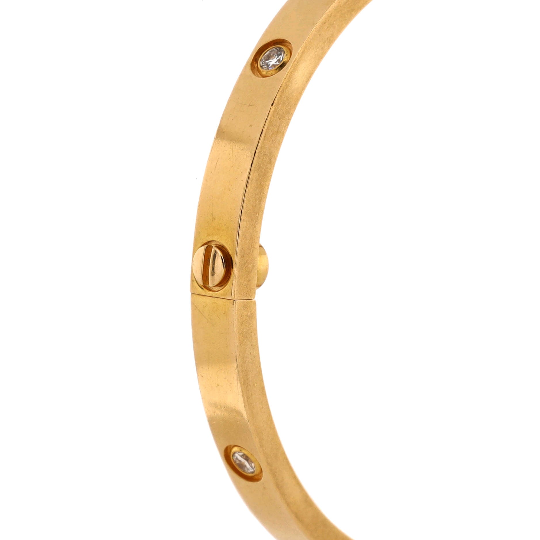 Love 6 Diamond Bracelet 18K Yellow Gold and Diamonds Small