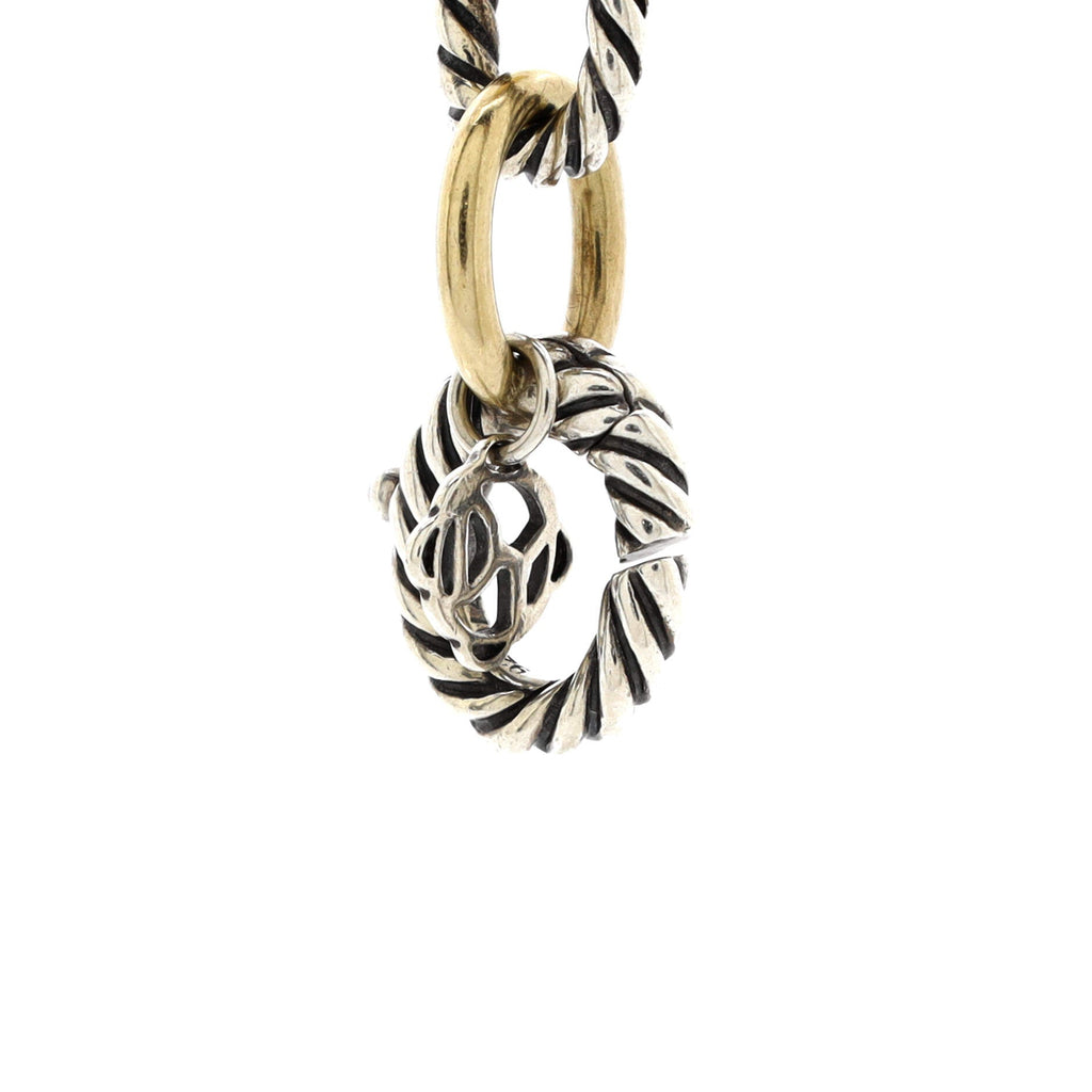 Oval Link Bracelet Sterling Silver and 18K Yellow Gold Medium
