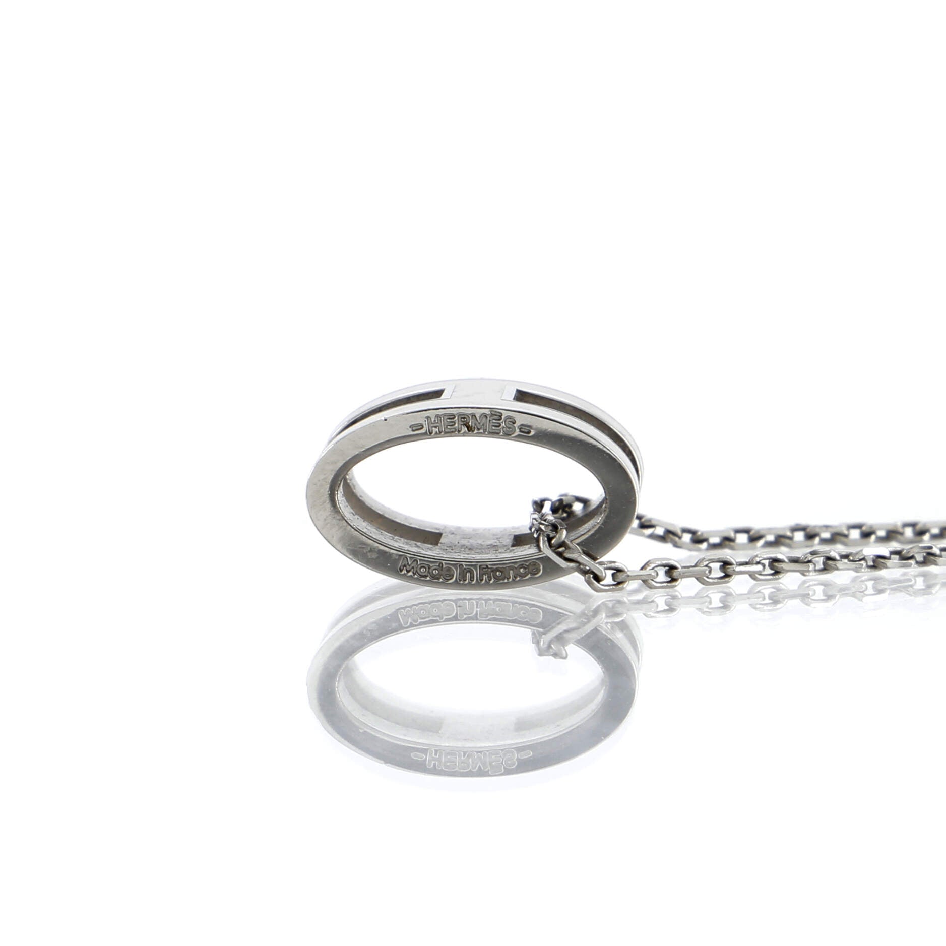 Pop H Pendant Chain Necklace Metal and Enamel