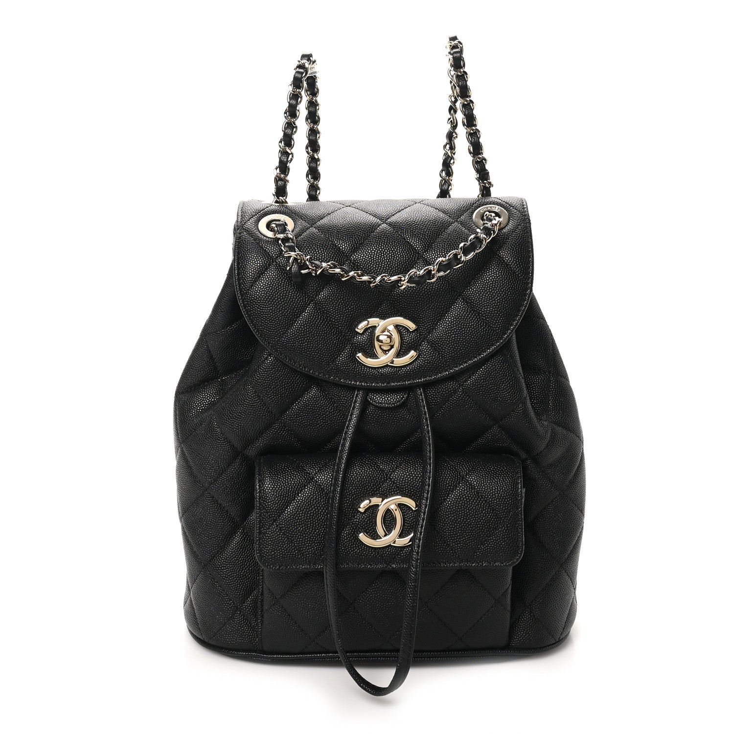 Caviar Quilted Backpack Bag Black