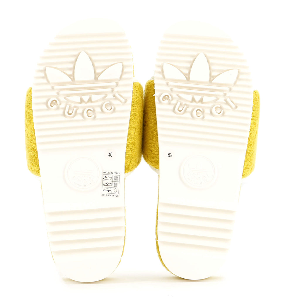 x Adidas Women's Platform Slide Sandals Terry Cloth