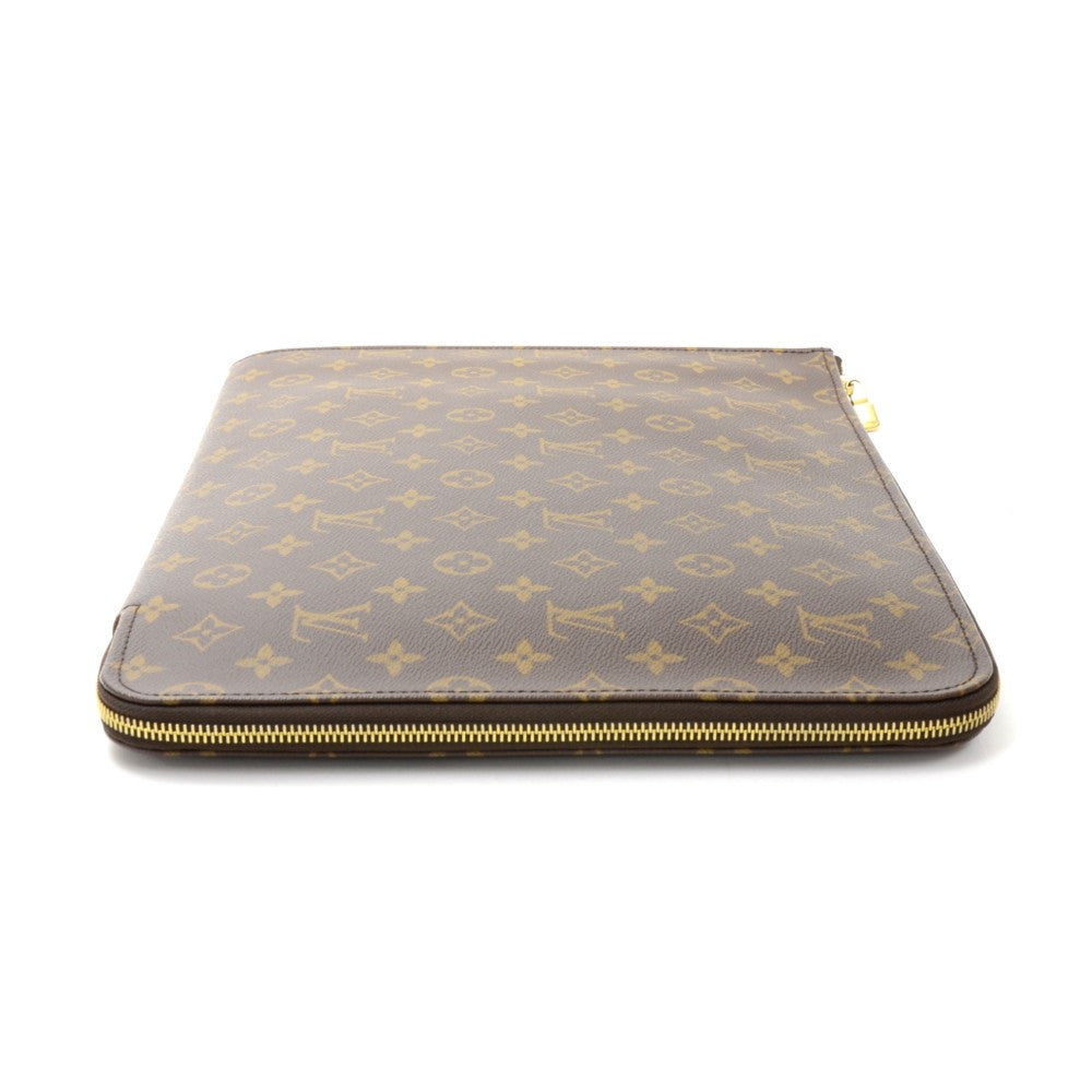 Louis Vuitto Poche Documents Portfolio Monogram Canvas Clutch Bag