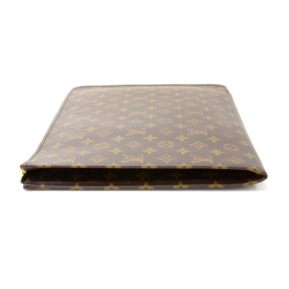 Louis Vuitto Poche Documents Portfolio Monogram Canvas Clutch Bag