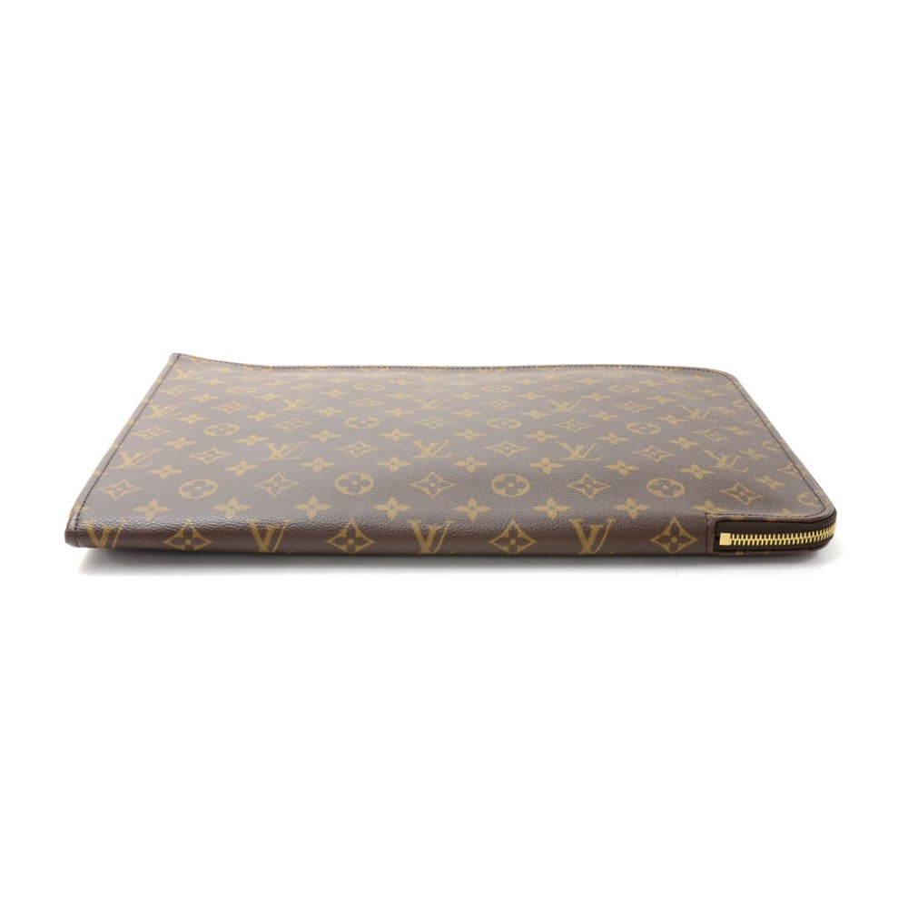 Louis Vuitto Poche Documents Portfolio Monogram Canvas Clutch Bag