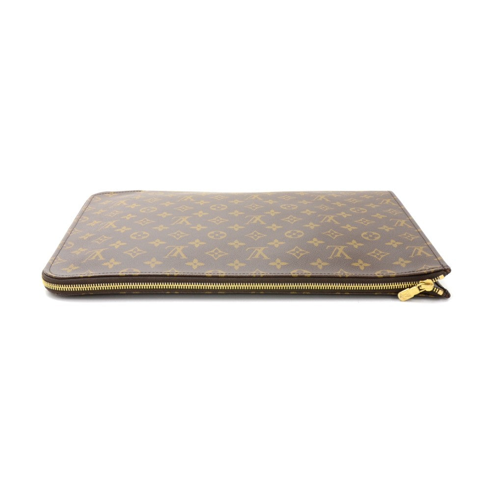 Louis Vuitto Poche Documents Portfolio Monogram Canvas Clutch Bag
