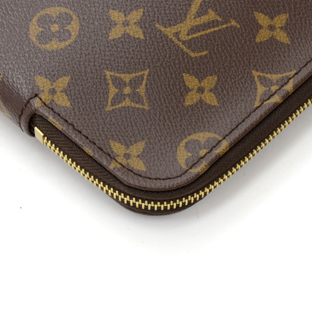 Louis Vuitto Poche Documents Portfolio Monogram Canvas Clutch Bag