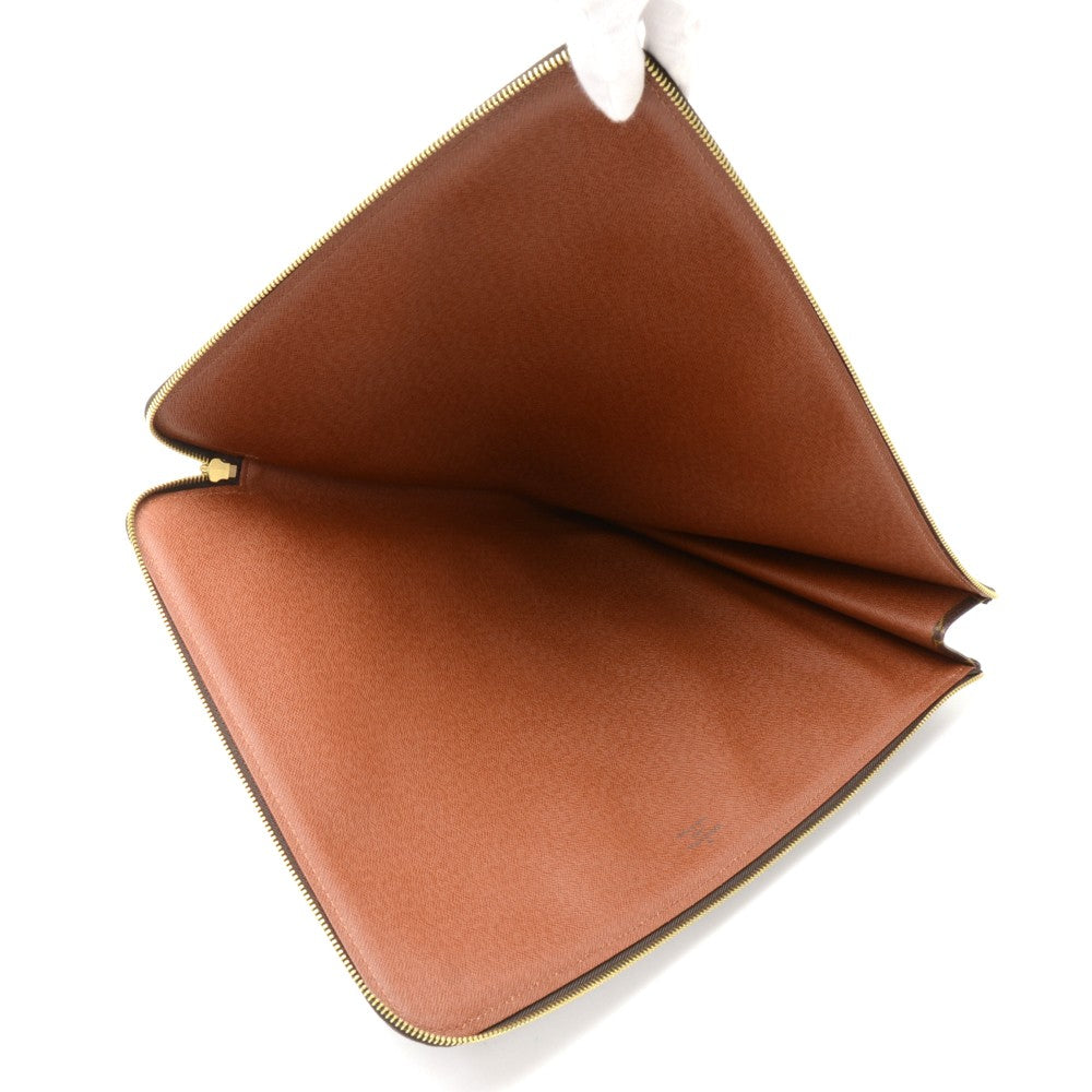 Louis Vuitto Poche Documents Portfolio Monogram Canvas Clutch Bag