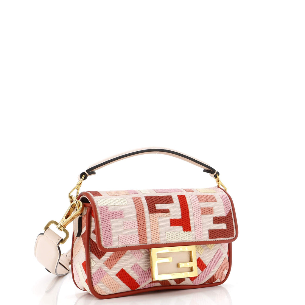 Baguette NM Bag Zucca Embroidered Canvas Mini