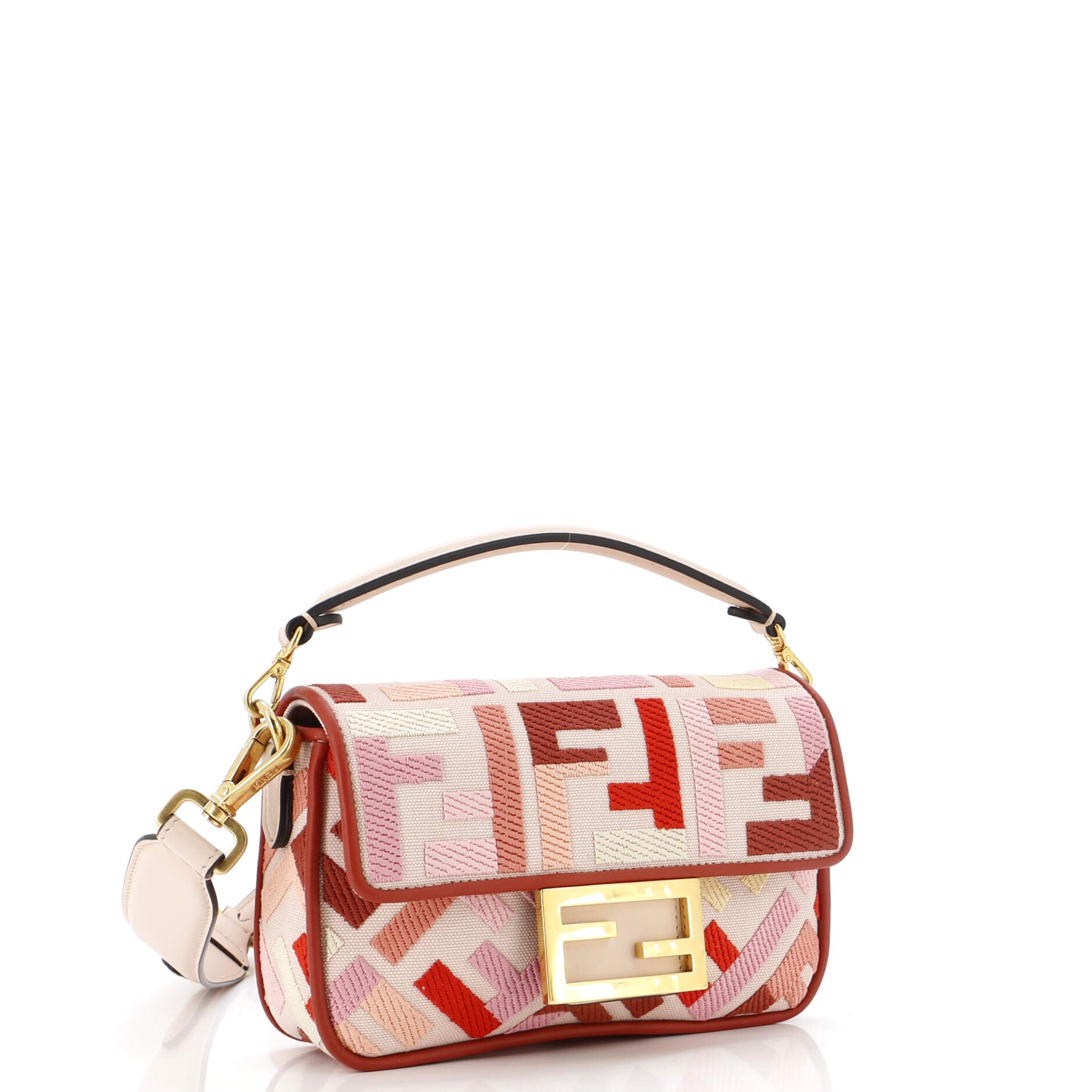 Baguette NM Bag Zucca Embroidered Canvas Mini