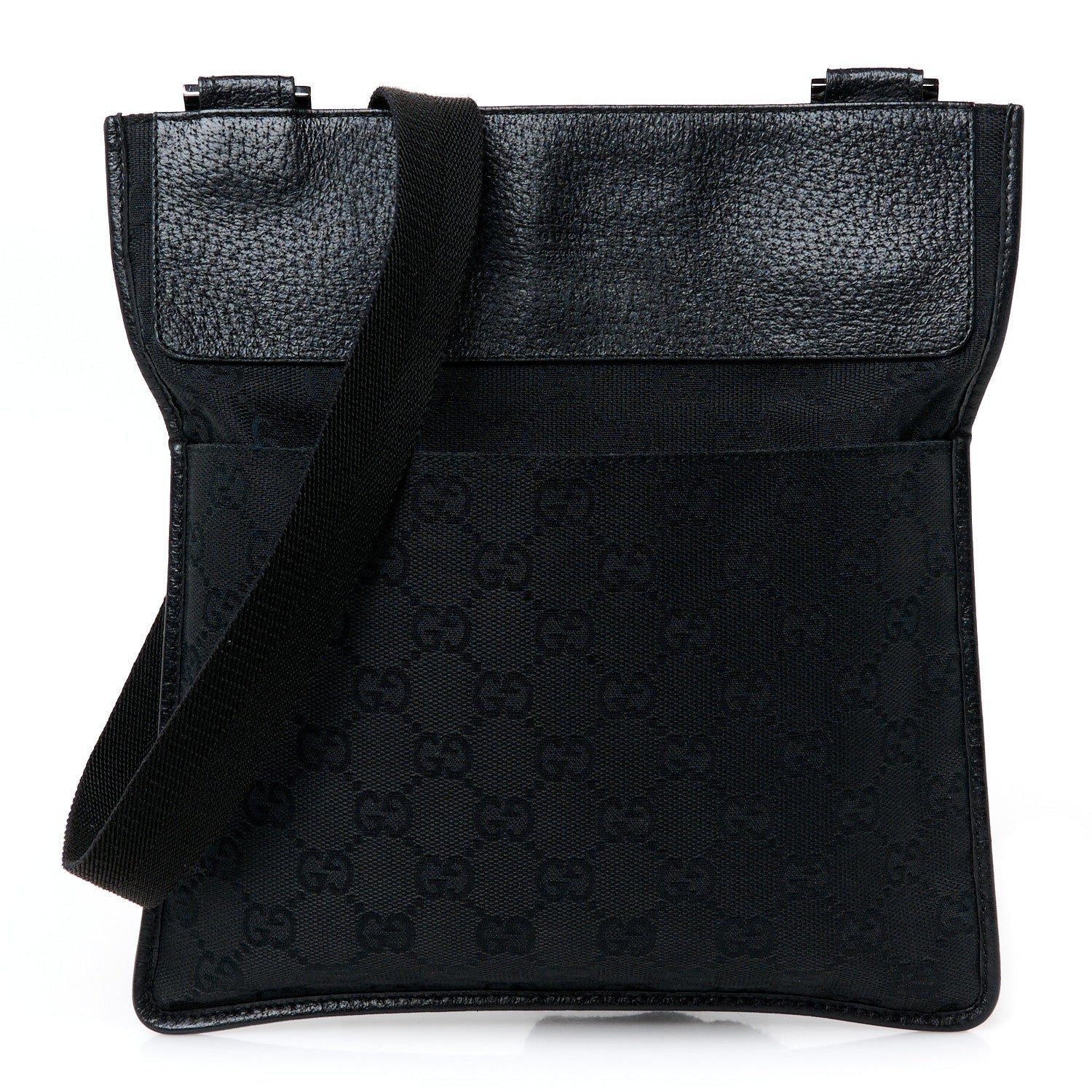 GG Monogram Messenger Crossbody Bag Black