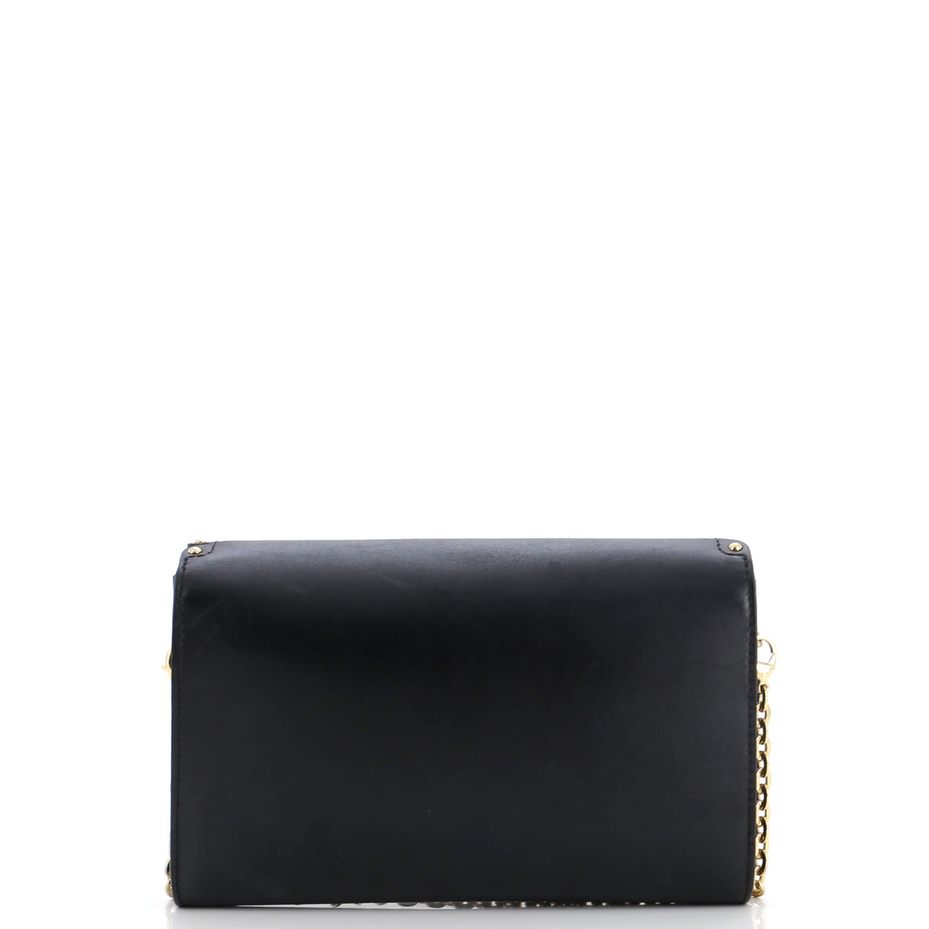 Louis Vuitton Chain Louise Clutch Studded Leather MM