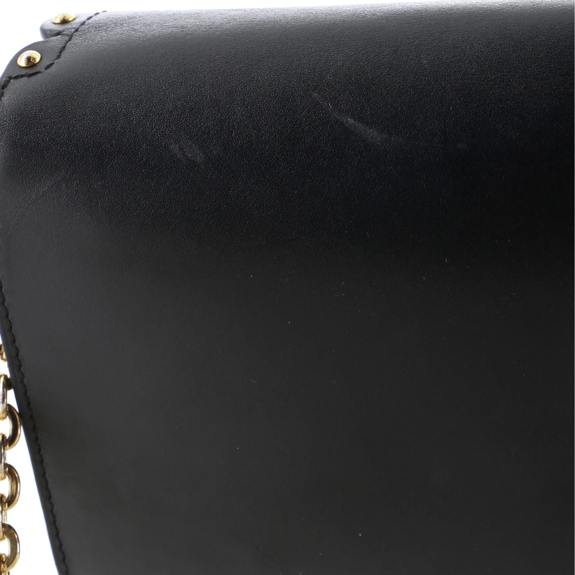 Louis Vuitton Chain Louise Clutch Studded Leather MM