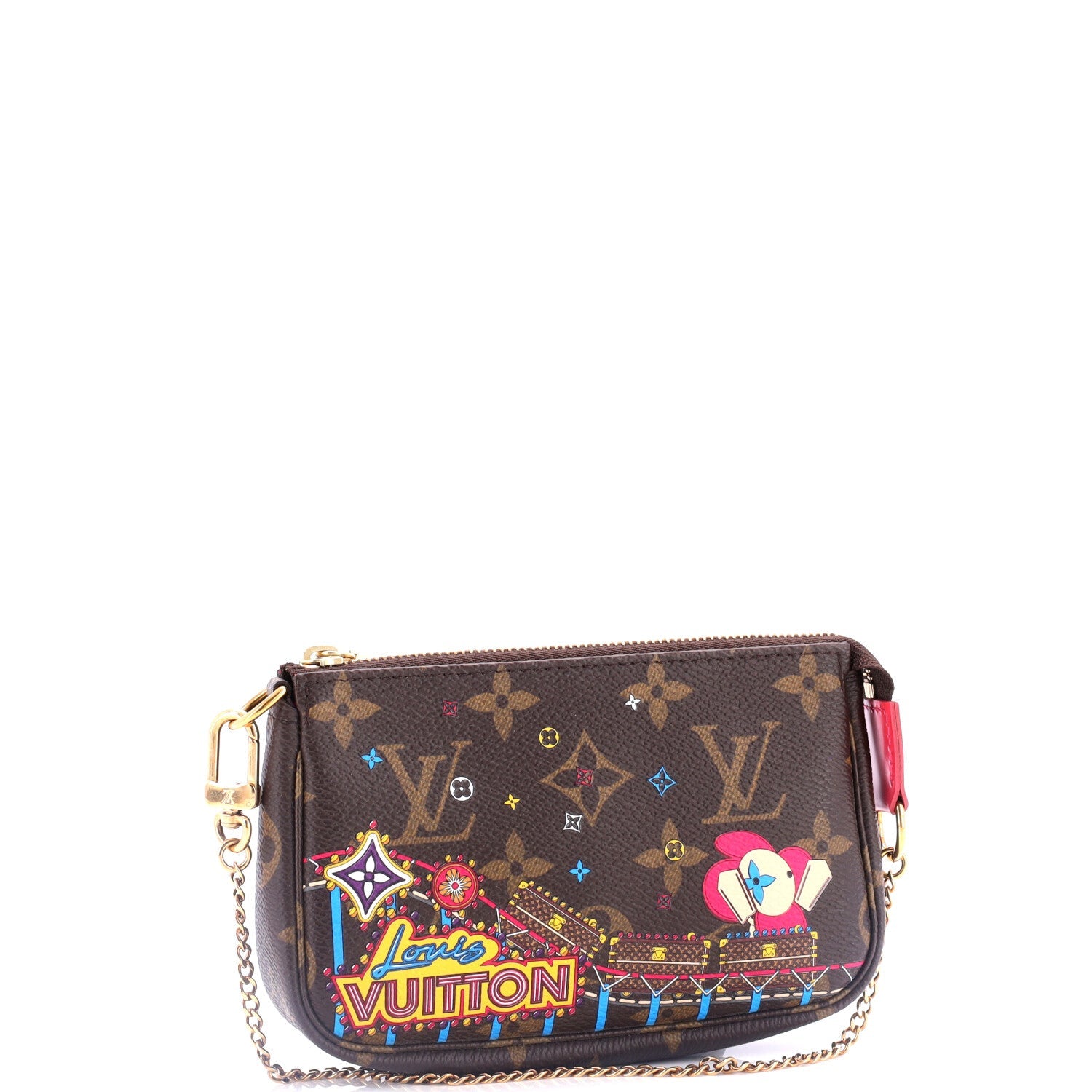 Pochette Accessoires Limited Edition Vivienne Xmas Monogram Canvas Mini