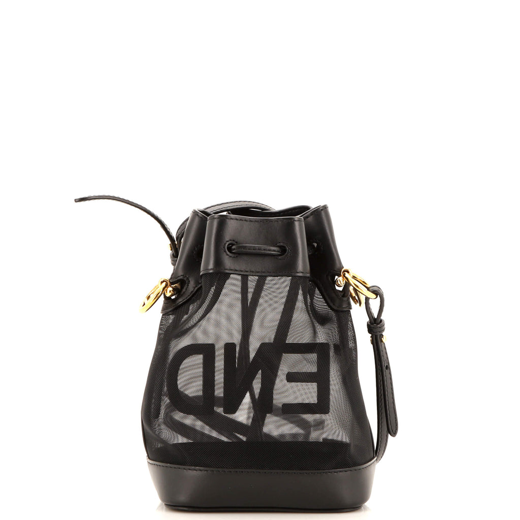 Mon Tresor Bucket Bag Mesh and Leather Mini