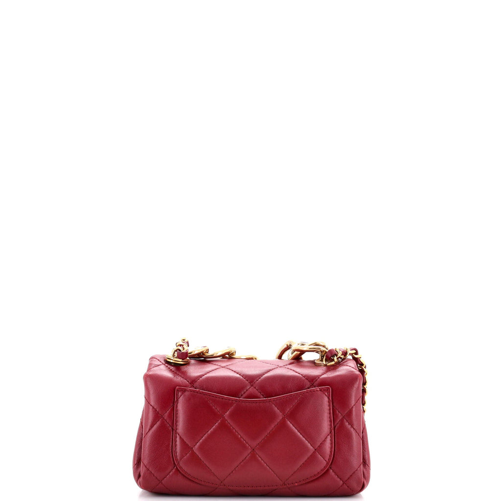 Color Match Flap Bag Quilted Lambskin Mini