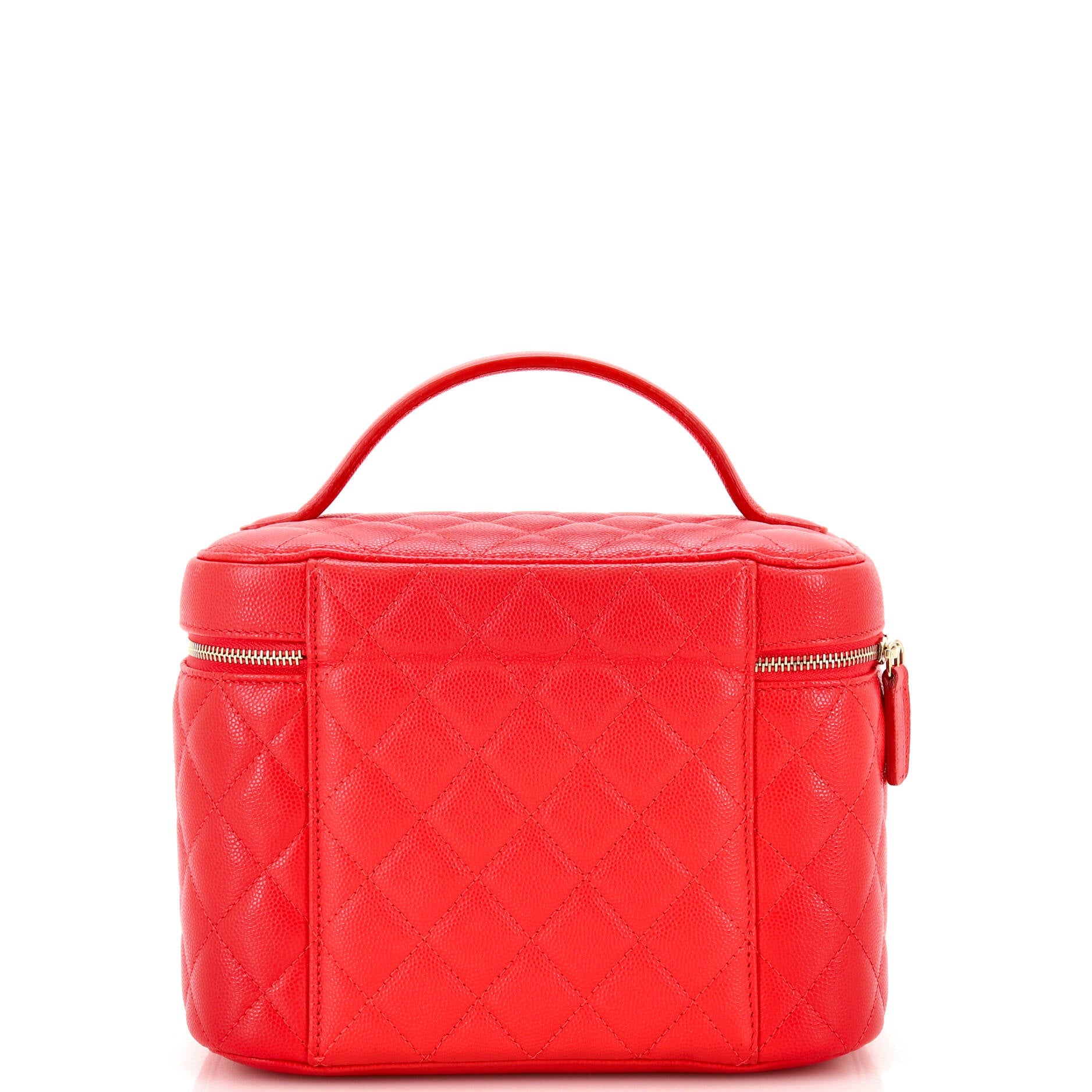 Classic Vanity Case Quilted Caviar Medium