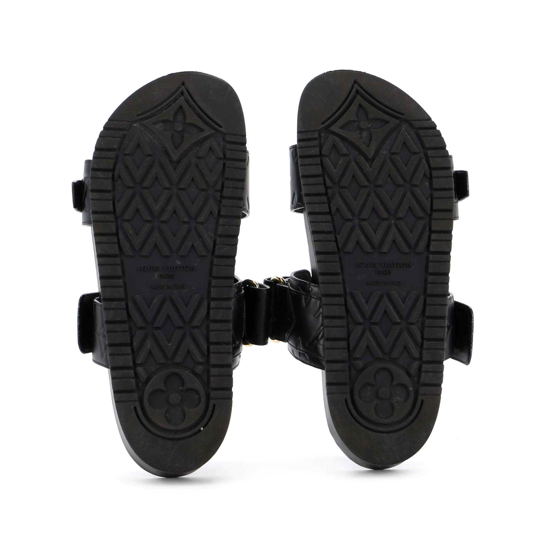 Women's Bom Dia Flat Mules Monogram Embossed Leather