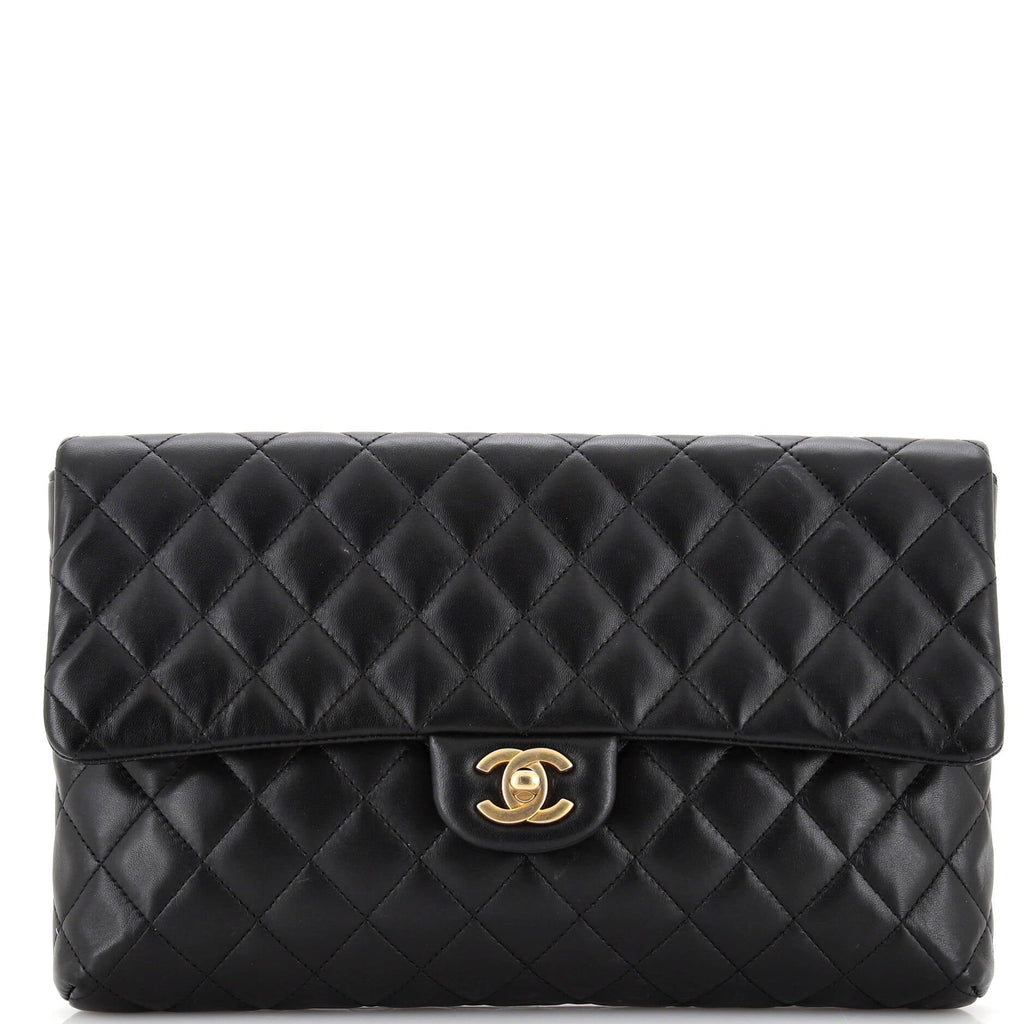 Classic Flap Clutch Quilted Lambskin