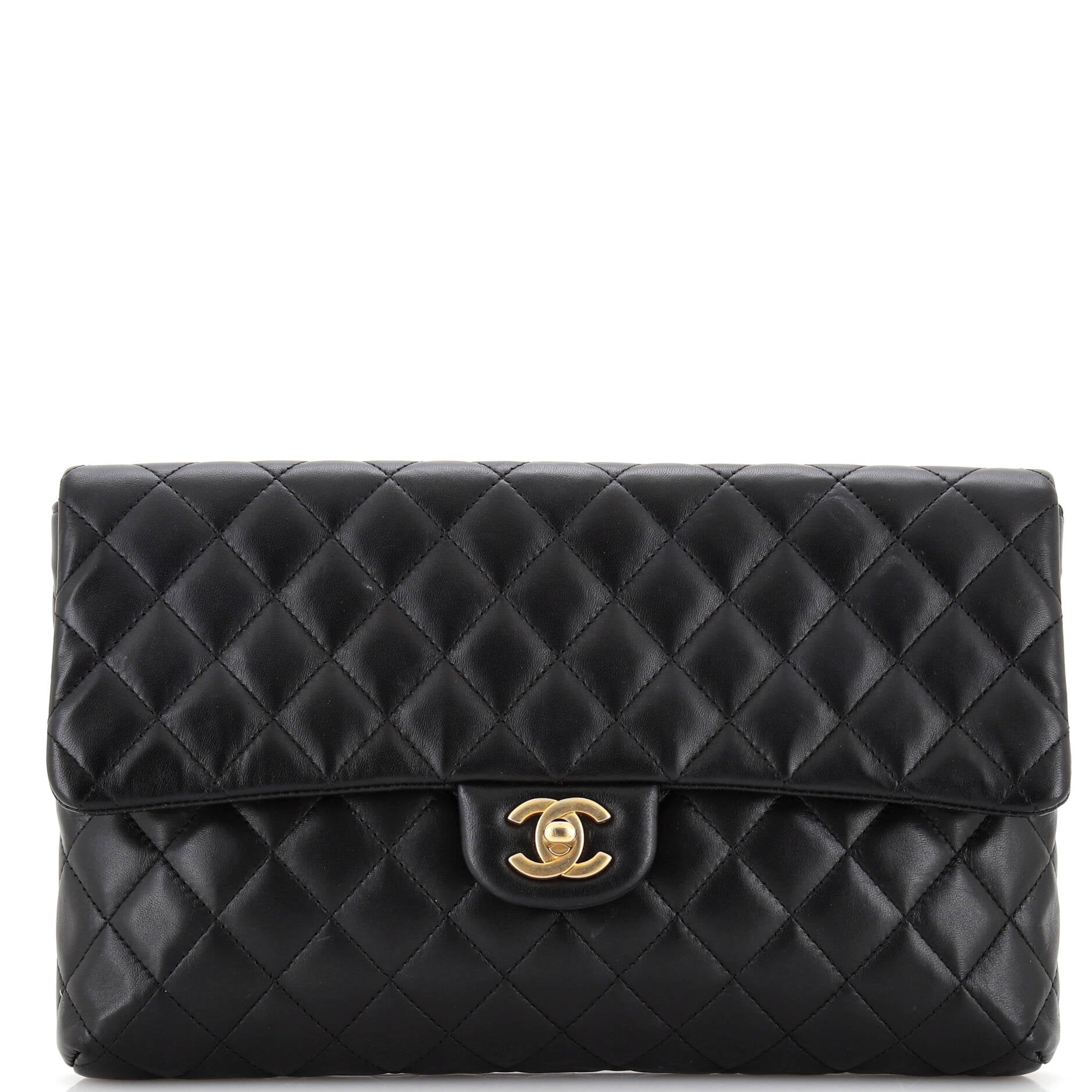 Classic Flap Clutch Quilted Lambskin